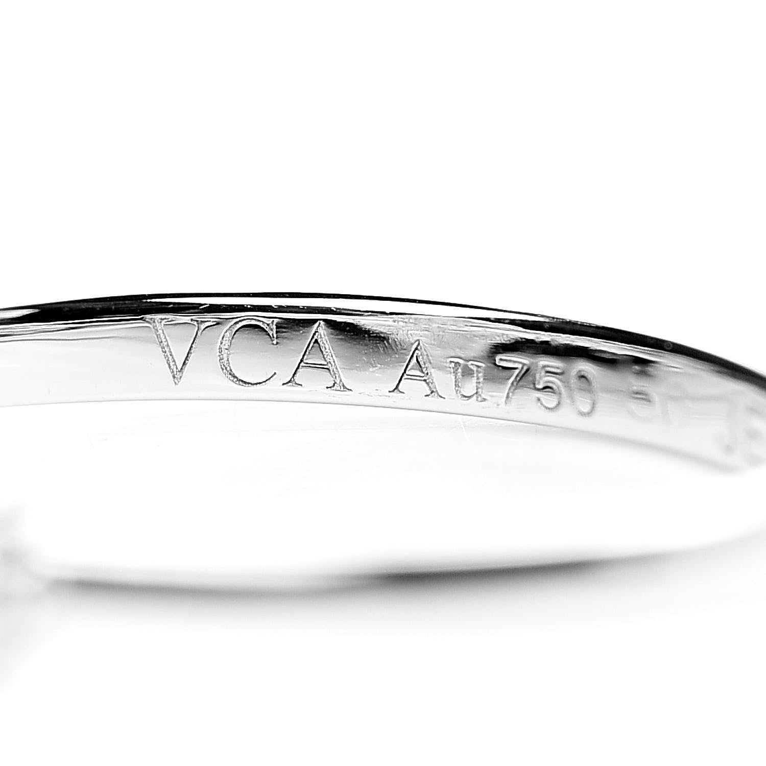 Van Cleef & Arpels 18K White Gold Diamond Sweet Alhambra Ring 50 5.25 5 of 7