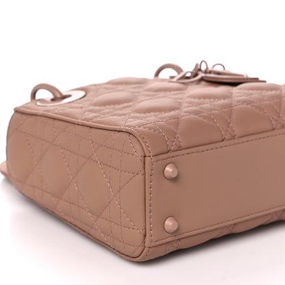 Christian Dior Ultra Matte Calfskin Cannage Mini Lady Dior Light Beige 9 of 11