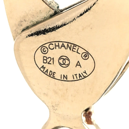 Chanel Crystal Chain CC Link Choker Gold Silver 5 of 5