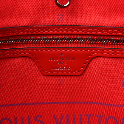 Louis Vuitton Monogram Escale Neverfull MM Rouge 6 of 11