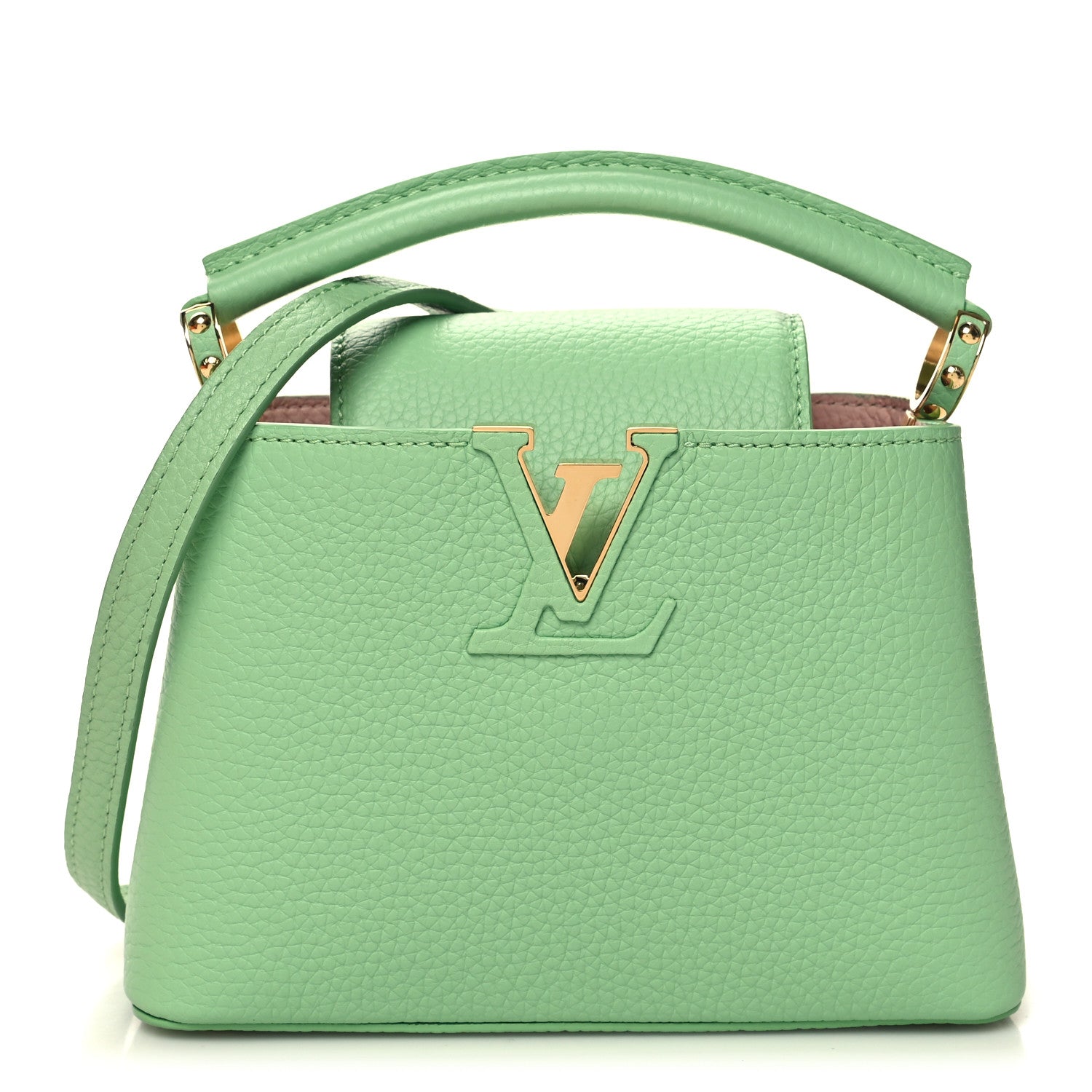 Louis Vuitton Taurillon Mini Capucines Vert Pomme 1 of 11