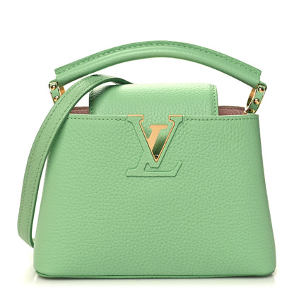 Louis Vuitton Taurillon Mini Capucines Vert Pomme 1 of 11