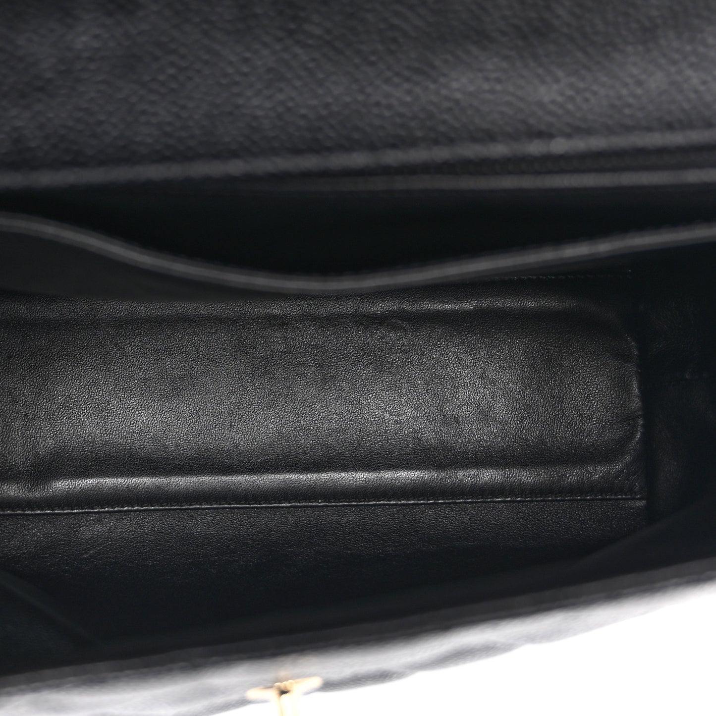 Caviar Quilted Jumbo Kelly Flap Black