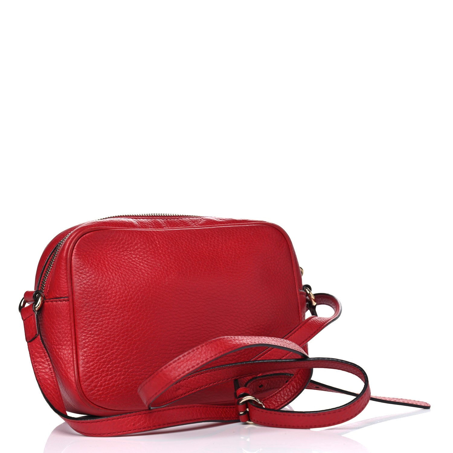 Gucci Pebbled Calfskin Small Soho Disco Bag Tabasco Red 2 of 16