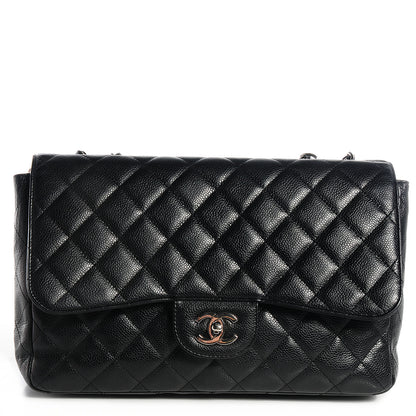 Chanel Caviar Jumbo Single Flap Black 1 of 8