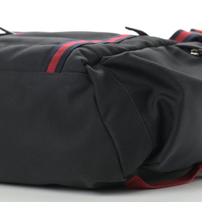 Gucci Techno Canvas Web Double Buckle Backpack Black 11 of 12