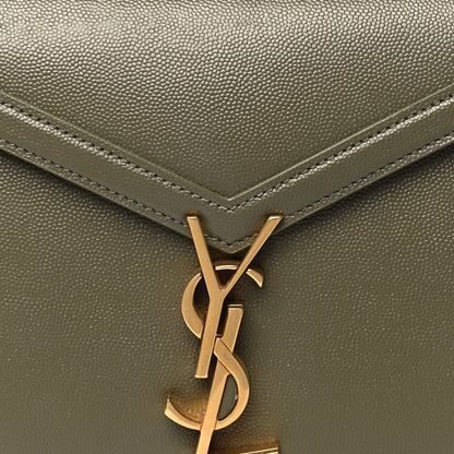 Saint Laurent Grain de Poudre Mini Classic Monogram Cassandra Top Handle Olive 7 of 10