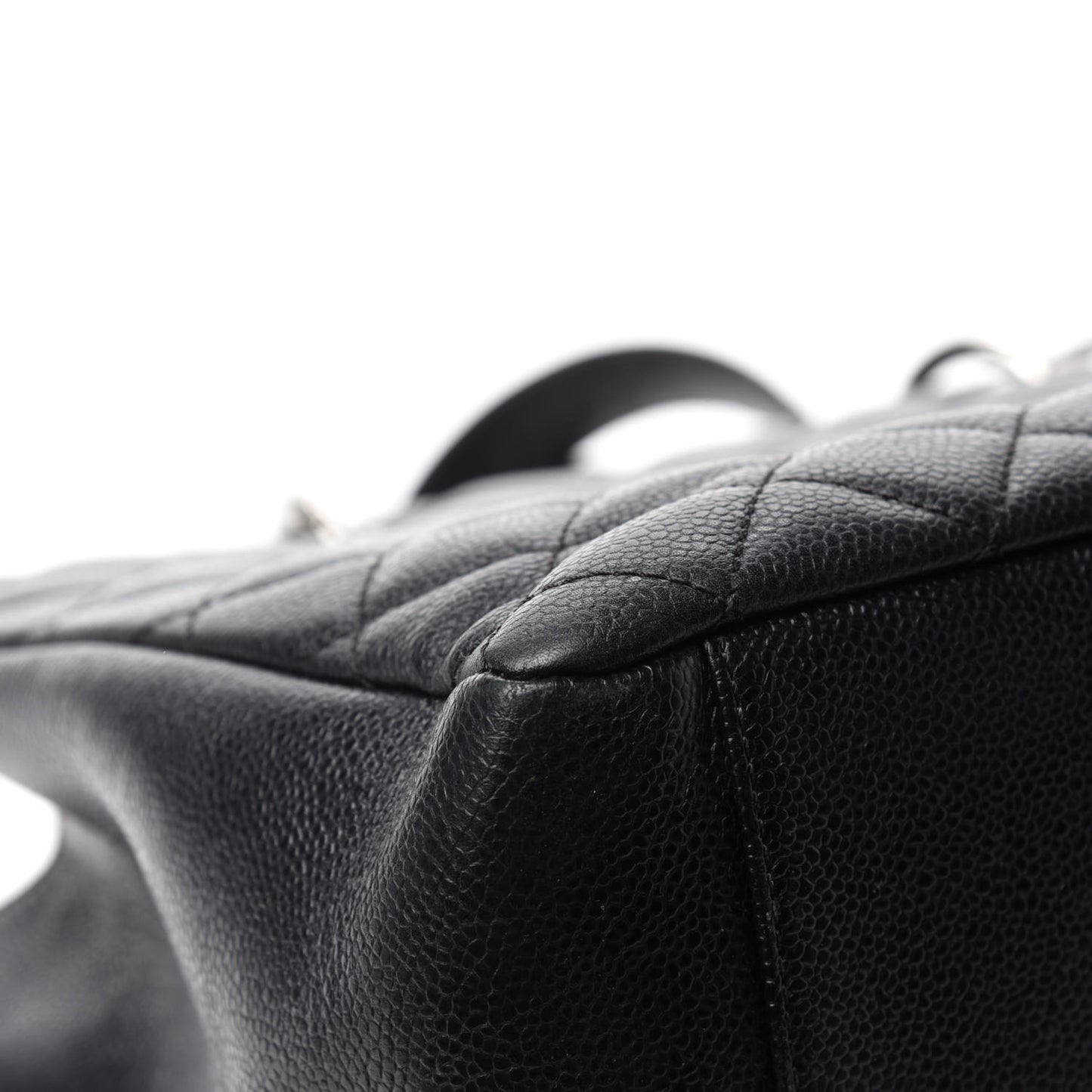 Caviar Quilted Grand Shopping Tote GST Black