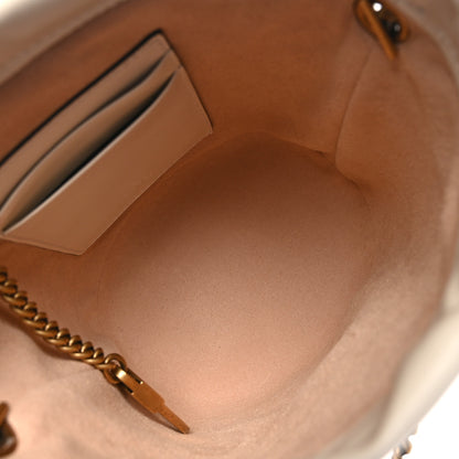 Gucci Calfskin Matelasse Mini GG Marmont 2.0 Bucket Bag White 5 of 11