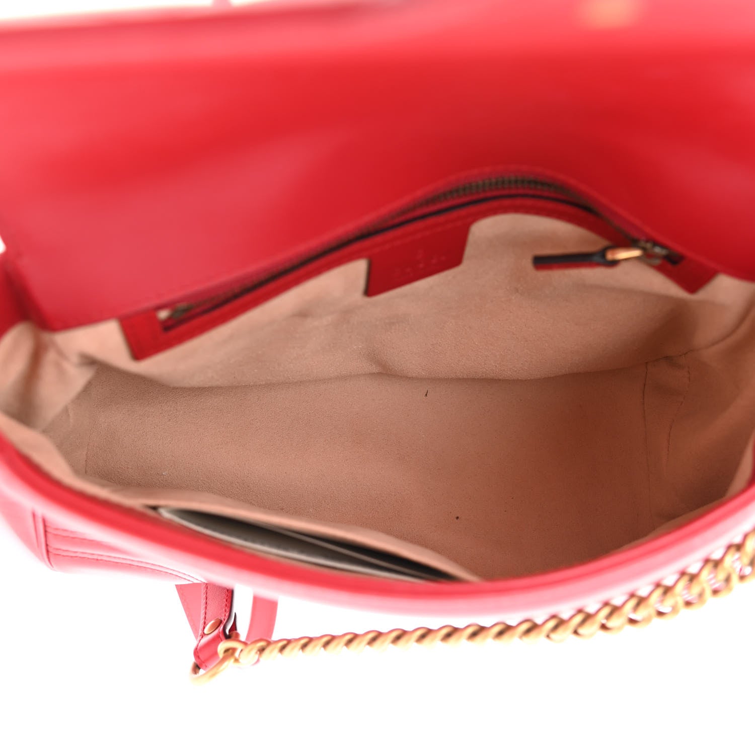 Gucci Calfskin Matelasse Small GG Marmont Top Handle Shoulder Bag Hibiscus Red 5 of 11