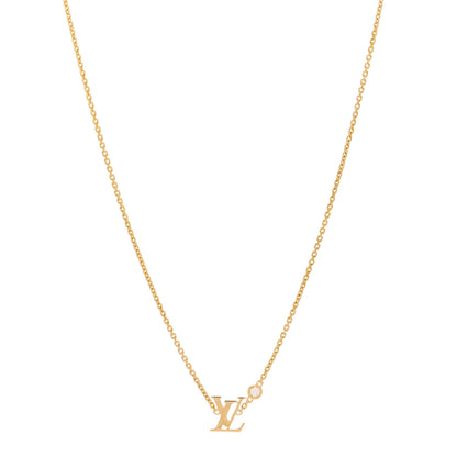 Louis Vuitton 18K Yellow Gold Diamond Idylle Blossom LV Pendant Necklace 1 of 4