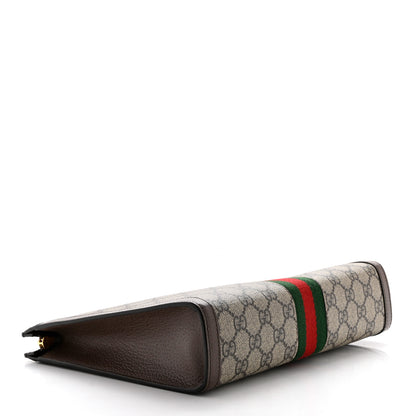 Gucci GG Supreme Monogram Web Ophidia Pouch Brown 4 of 7