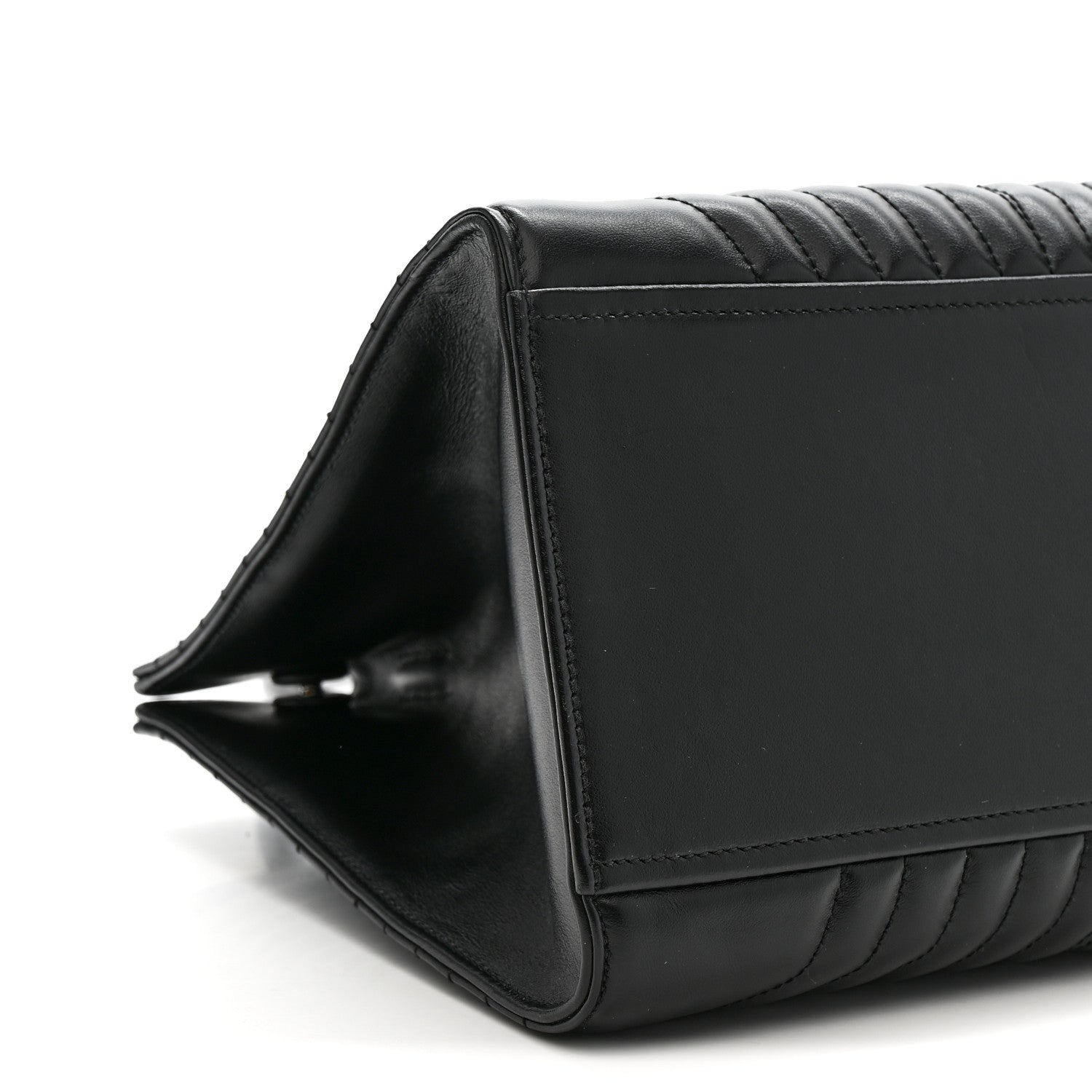 Prada Soft Calfskin Impunture Diagramme Tote Black 9 of 10
