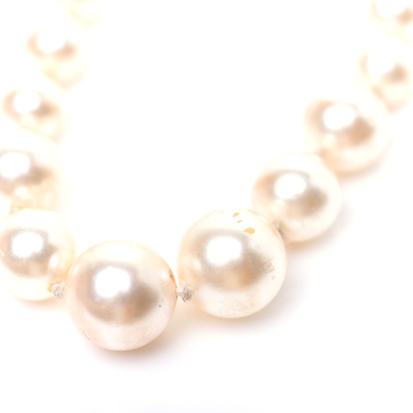 Graduated Pearl Crystal CC Bracelet Gold