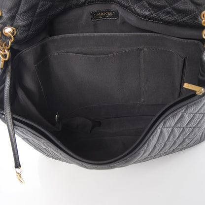 Chanel Calfskin Quilted XXL Travel Flap Bag Black 5 of 10