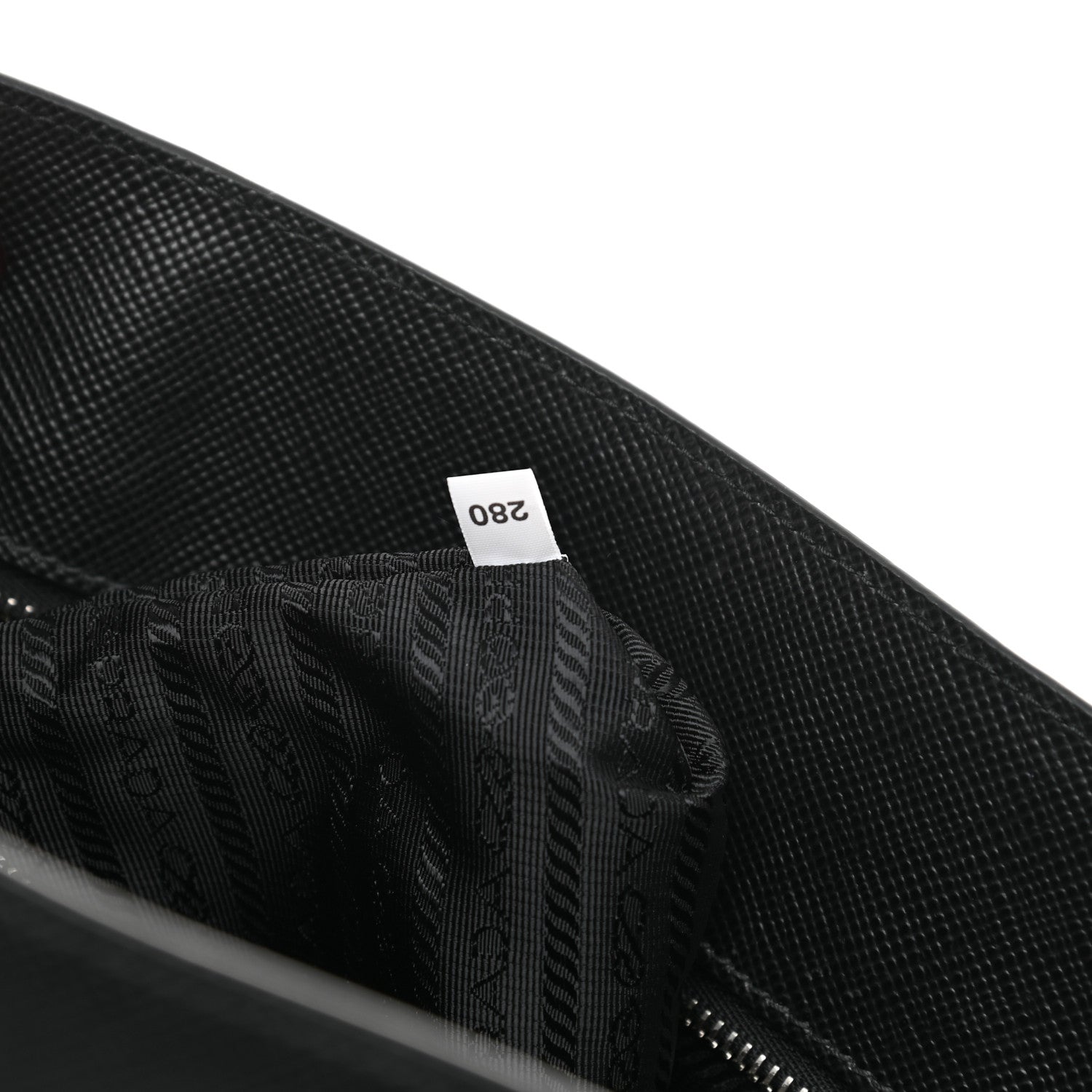 Prada Saffiano Cuir Triangle Logo Embossed Vertical Tote Black 7 of 12