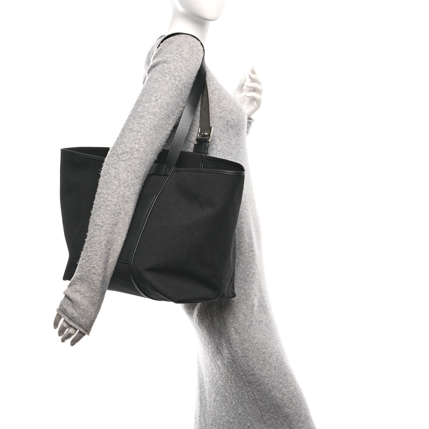 Hermes Toile Goeland Vache Hunter Swift Etriviere Pocket 35 Black 2 of 9