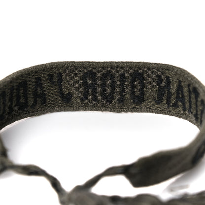 Christian Dior Woven Cotton J'Adior Friendship Bracelet Set Green Khaki 4 of 5