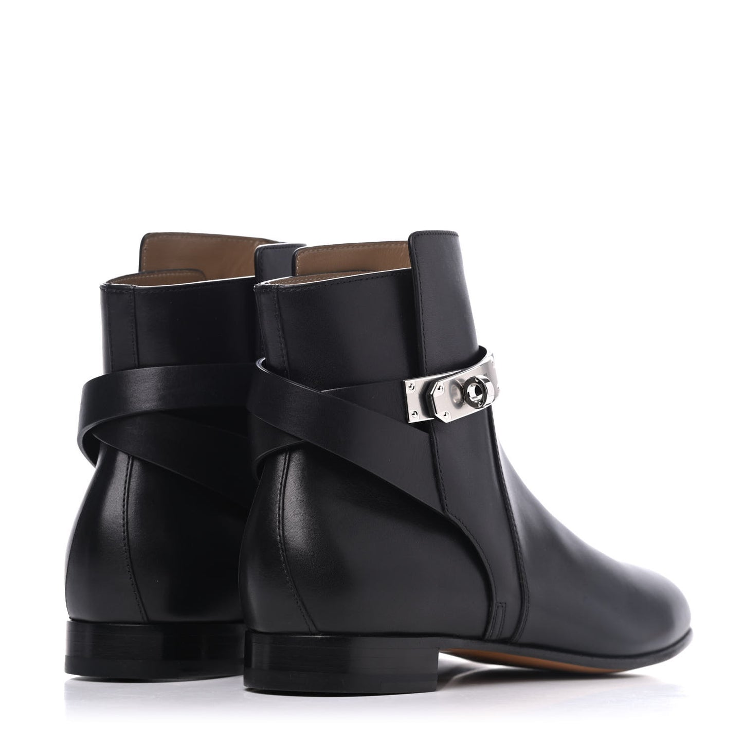 Calfskin Neo Low Boots 37.5 Black