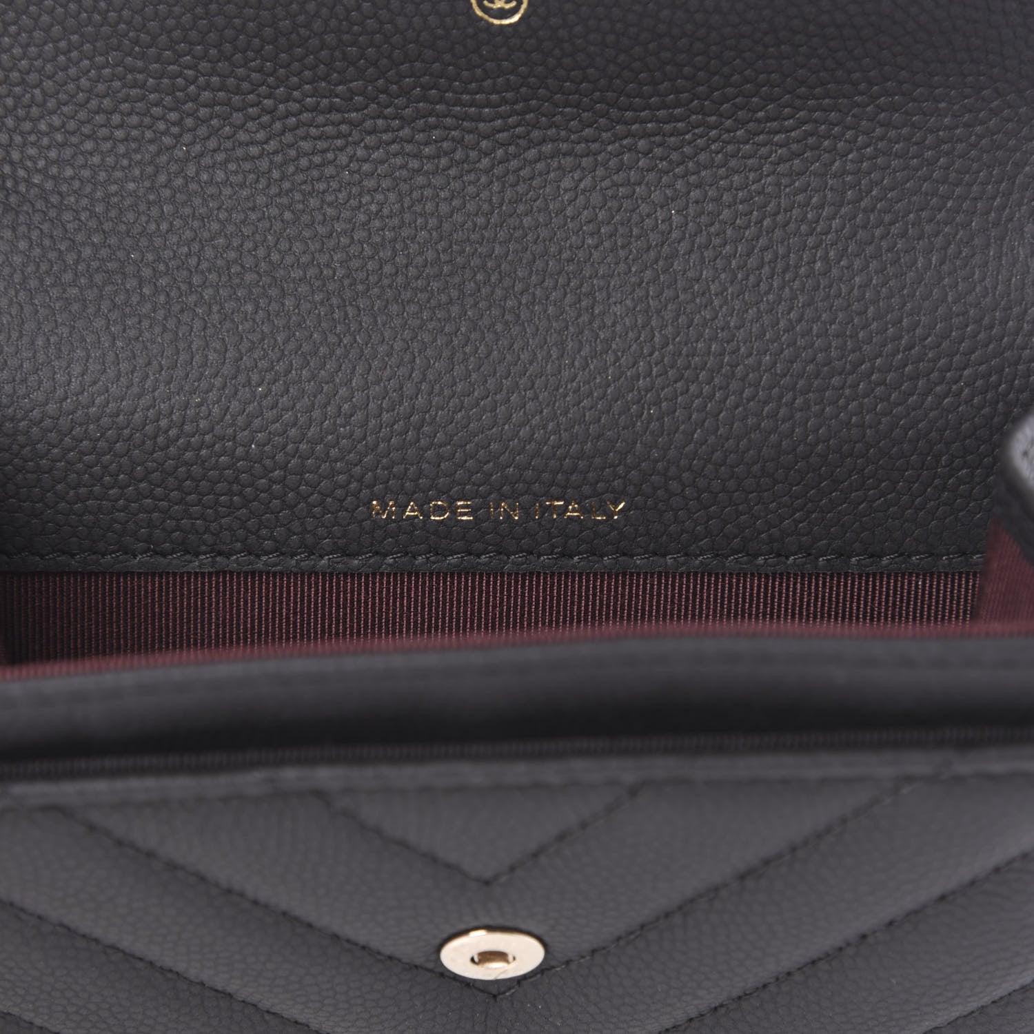 Chanel Matte Caviar Chevron Quilted Flap Card Holder Black 9 of 12