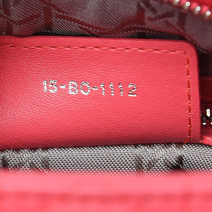 Christian Dior Lambskin Cannage Medium Lady Dior Coral 7 of 11