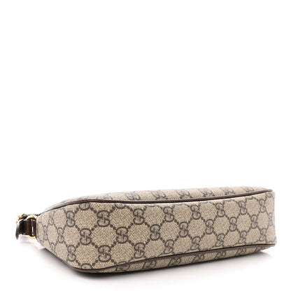 Gucci GG Supreme Monogram Textured Dollar Calfskin Small Ophidia Hobo Beige Ebony New Acero 4 of 11