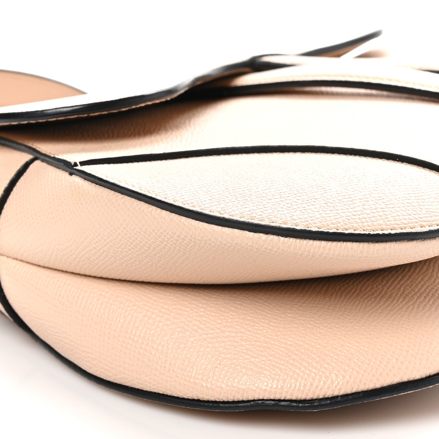 Christian Dior Grained Calfskin Saddle Bag With Strap Beige 9 of 13