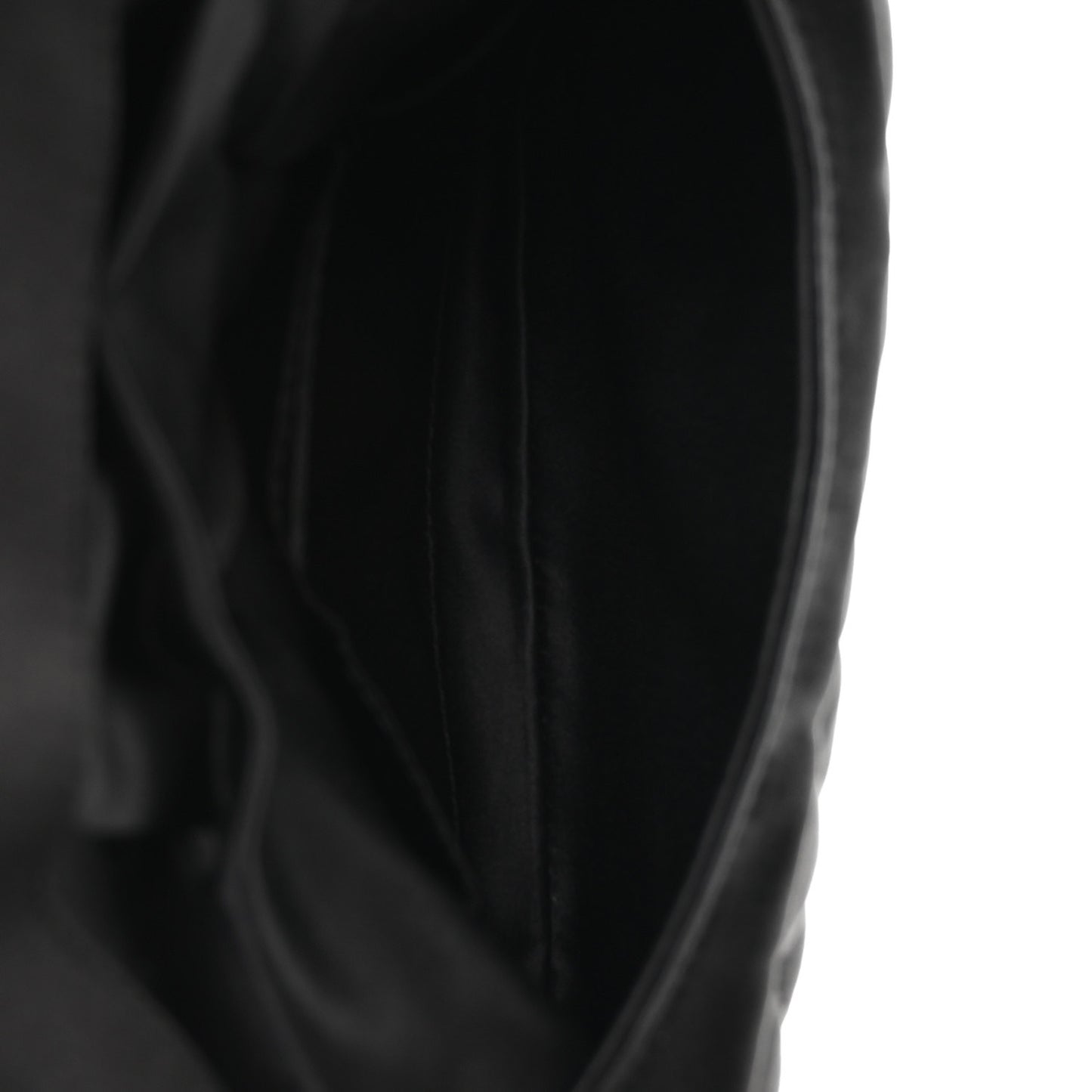 Satin Quilted Flap Clutch Black