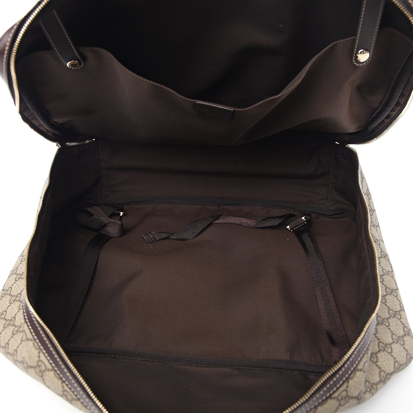 GG Plus Monogram Medium Double Handle Briefcase Dark Brown