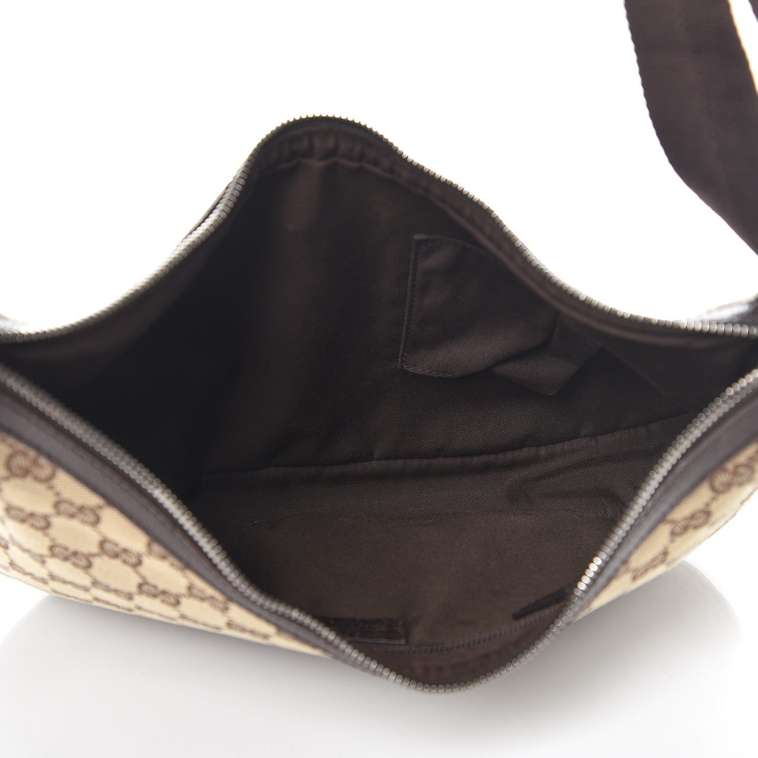 Gucci Monogram Medium Half Moon Hobo Dark Brown 5 of 10