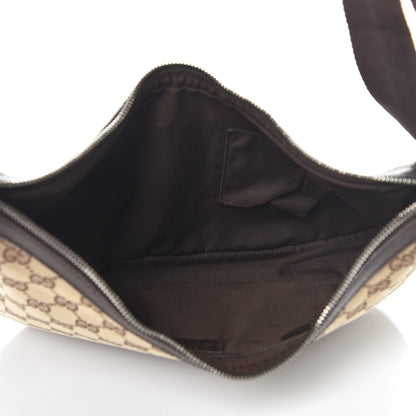 Gucci Monogram Medium Half Moon Hobo Dark Brown 5 of 10