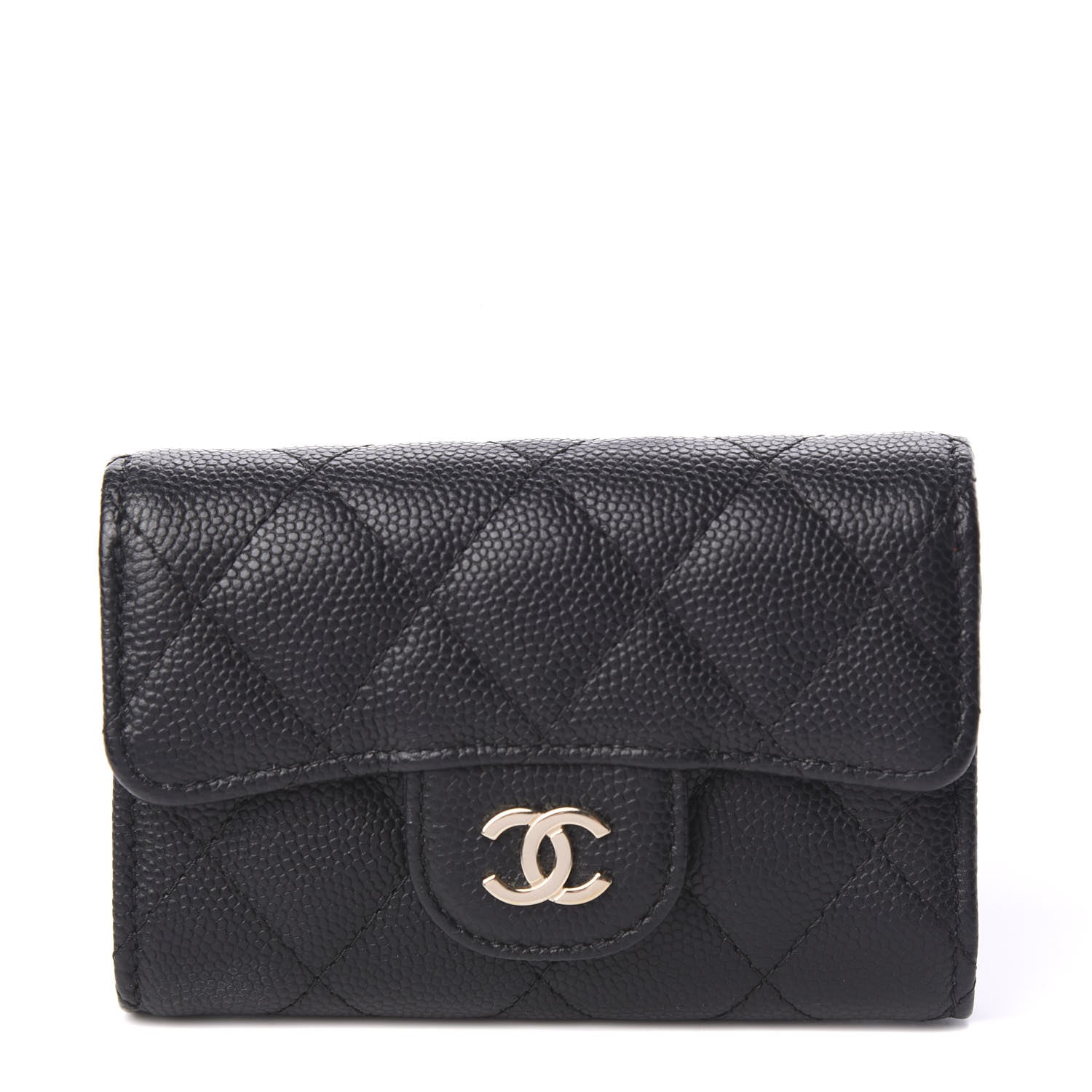 Chanel Caviar Quilted Classic 4 Key Holder Wallet Black 1 of 10