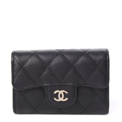 Chanel Caviar Quilted Classic 4 Key Holder Wallet Black 1 of 10