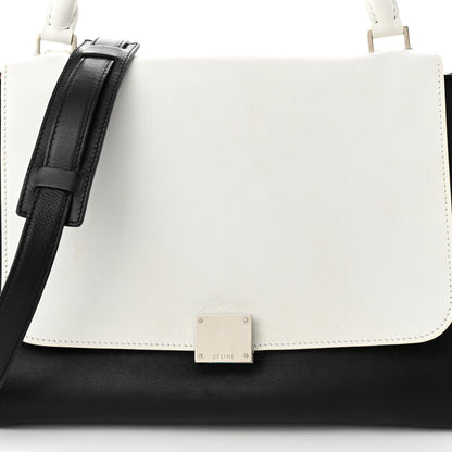 Celine Smooth Calfskin Suede Medium Tri-Color Trapeze White 7 of 11