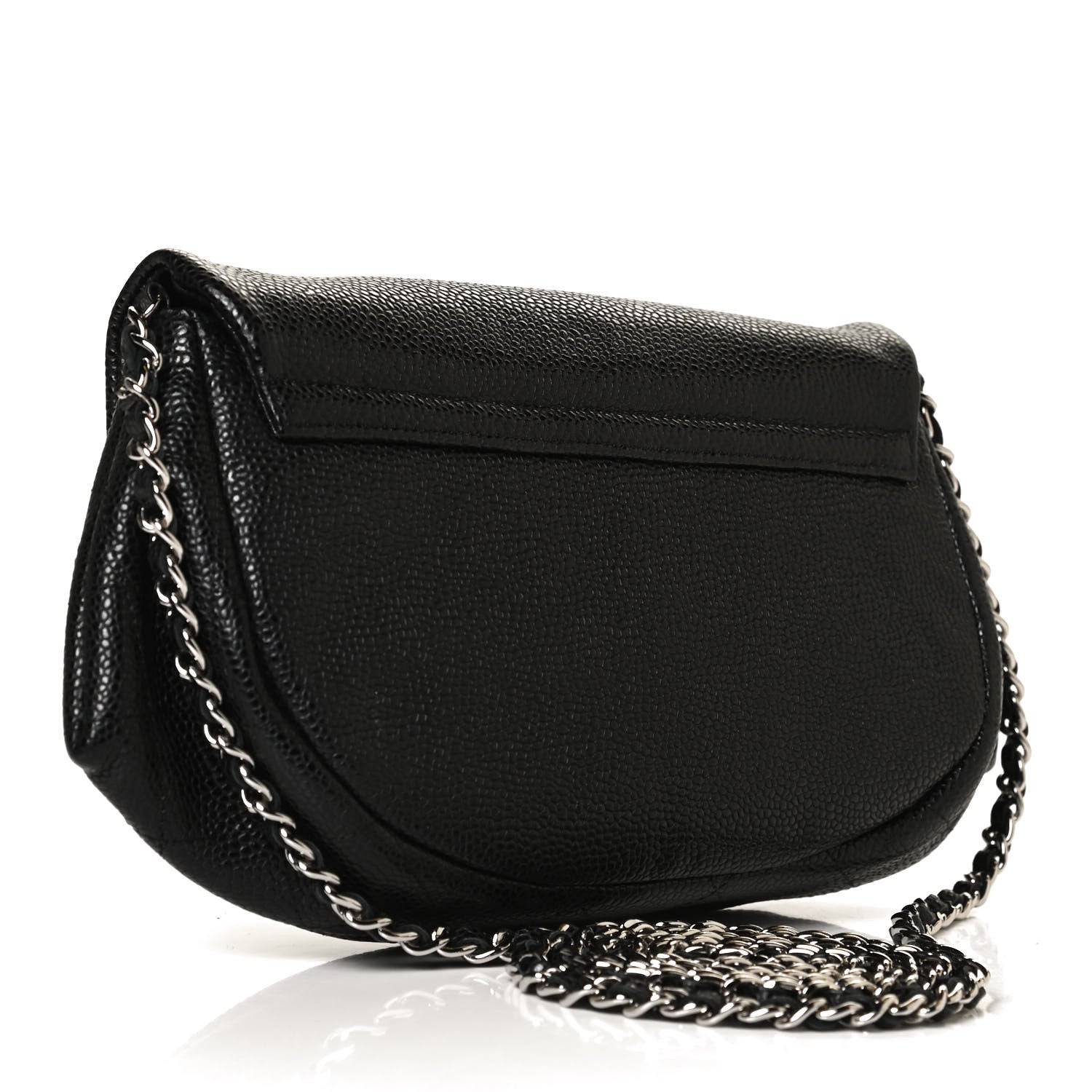 Chanel Caviar Half Moon Wallet On Chain WOC Black 3 of 13