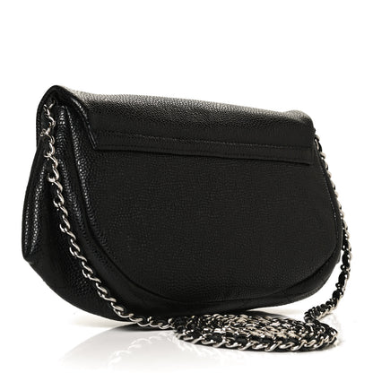 Chanel Caviar Half Moon Wallet On Chain WOC Black 3 of 13