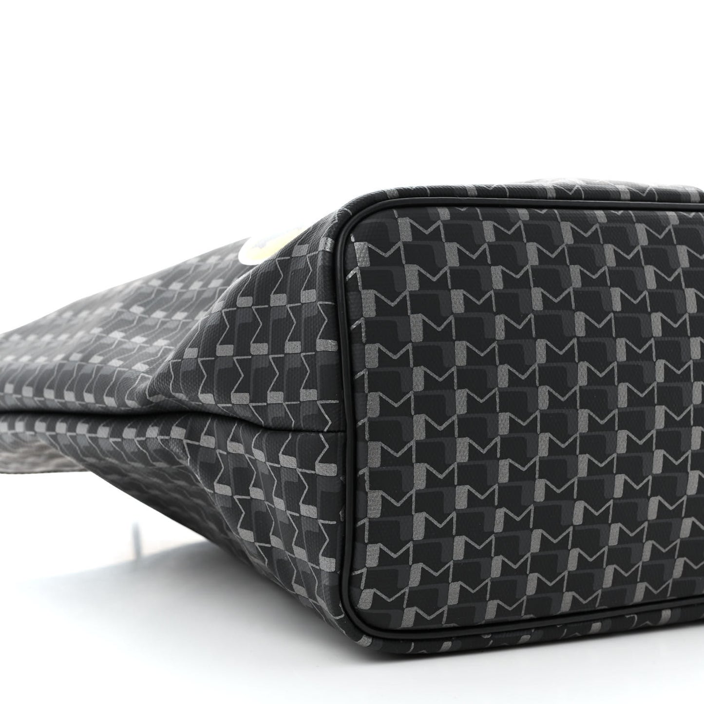 Grained Calfskin Canvas 1920 Oh! Tote Ruban MM Carbon Silver