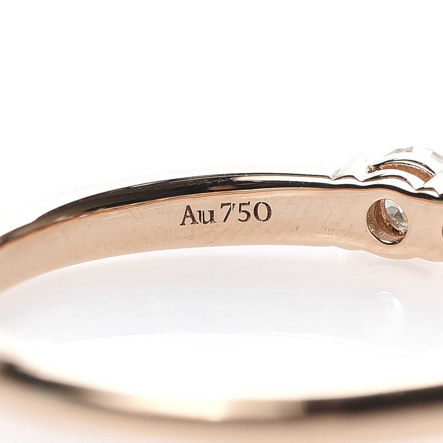Tiffany 18K Rose Gold Diamond 3mm Half Circle Embrace Band Ring 50 5.5 4 of 6