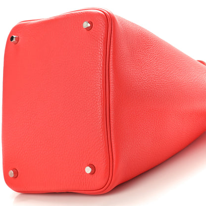 Hermes Taurillon Clemence Picotin Lock 22 MM Rouge Pivoine 9 of 9
