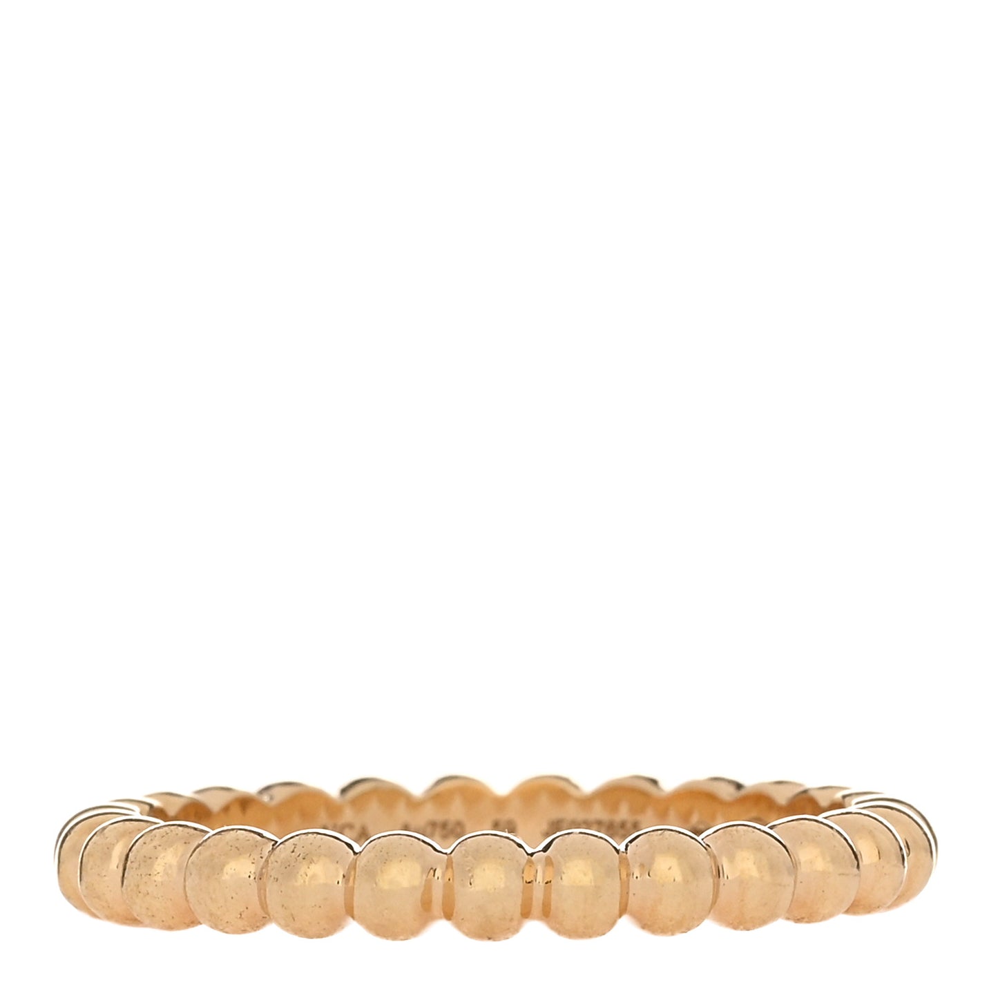 18K Yellow Gold Medium Perlee Ring 59 8.75
