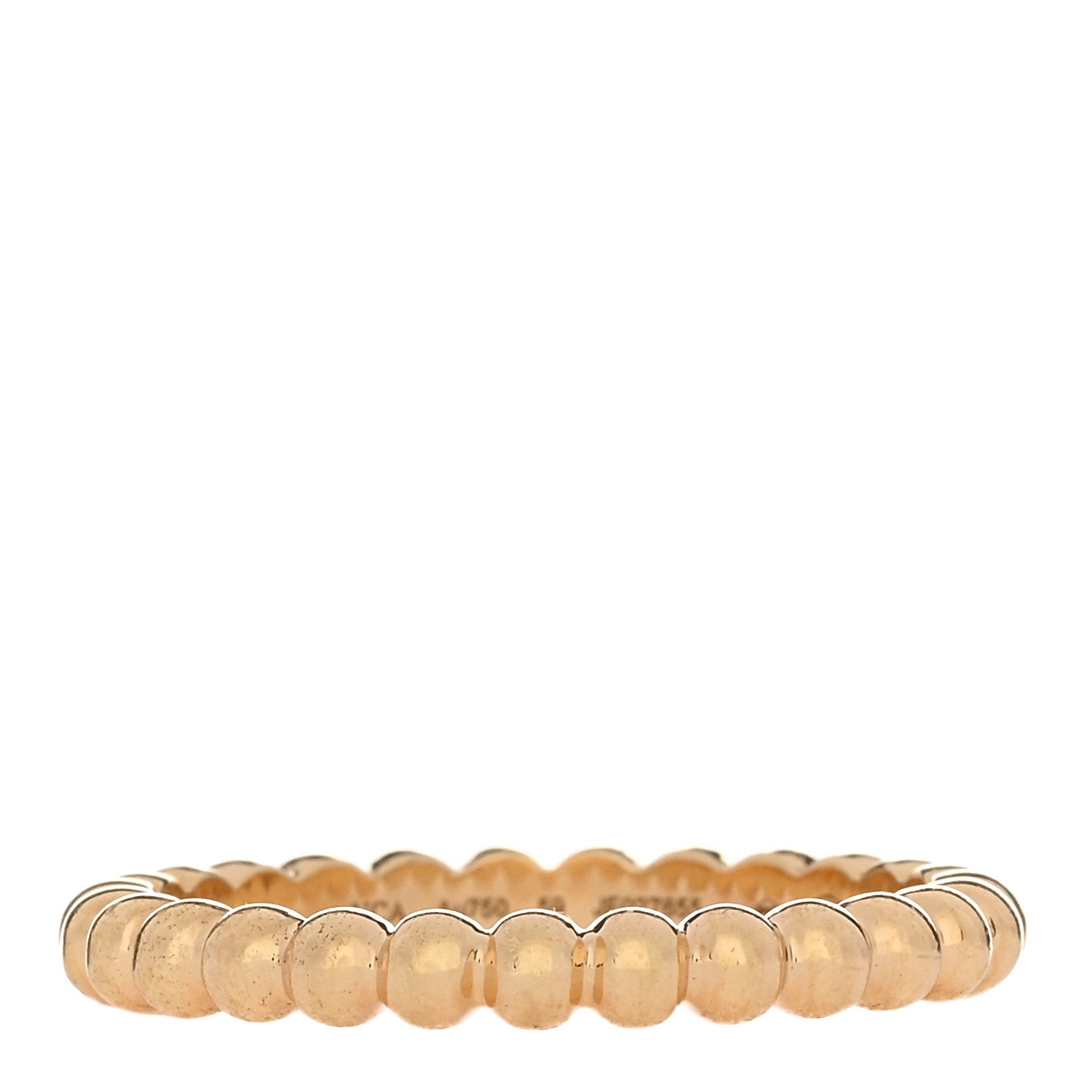 Van Cleef & Arpels 18K Yellow Gold Medium Perlee Ring 59 8.75 1 of 5