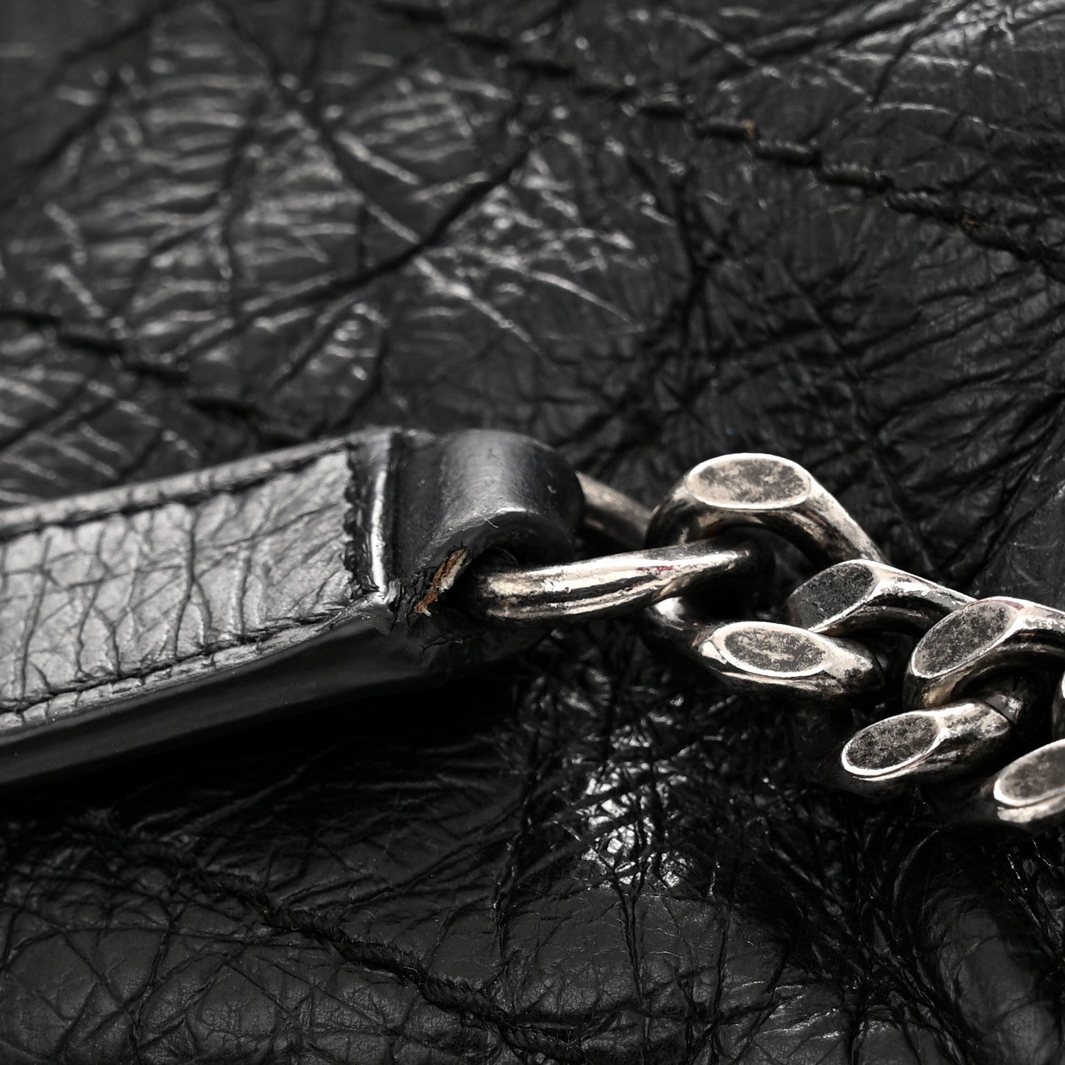 Saint Laurent Crinkled Calfskin Matelasse Monogram Medium Niki Chain Satchel Black 16 of 16