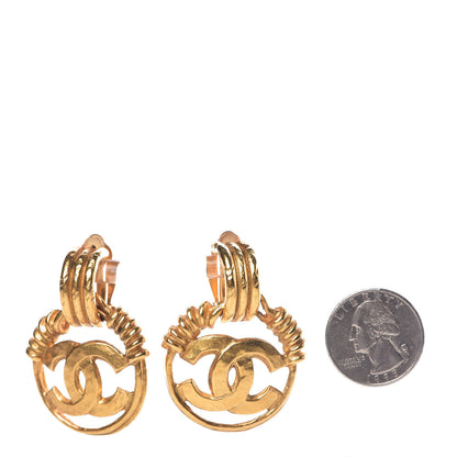 Chanel CC Clip On Earrings Gold 2 of 4
