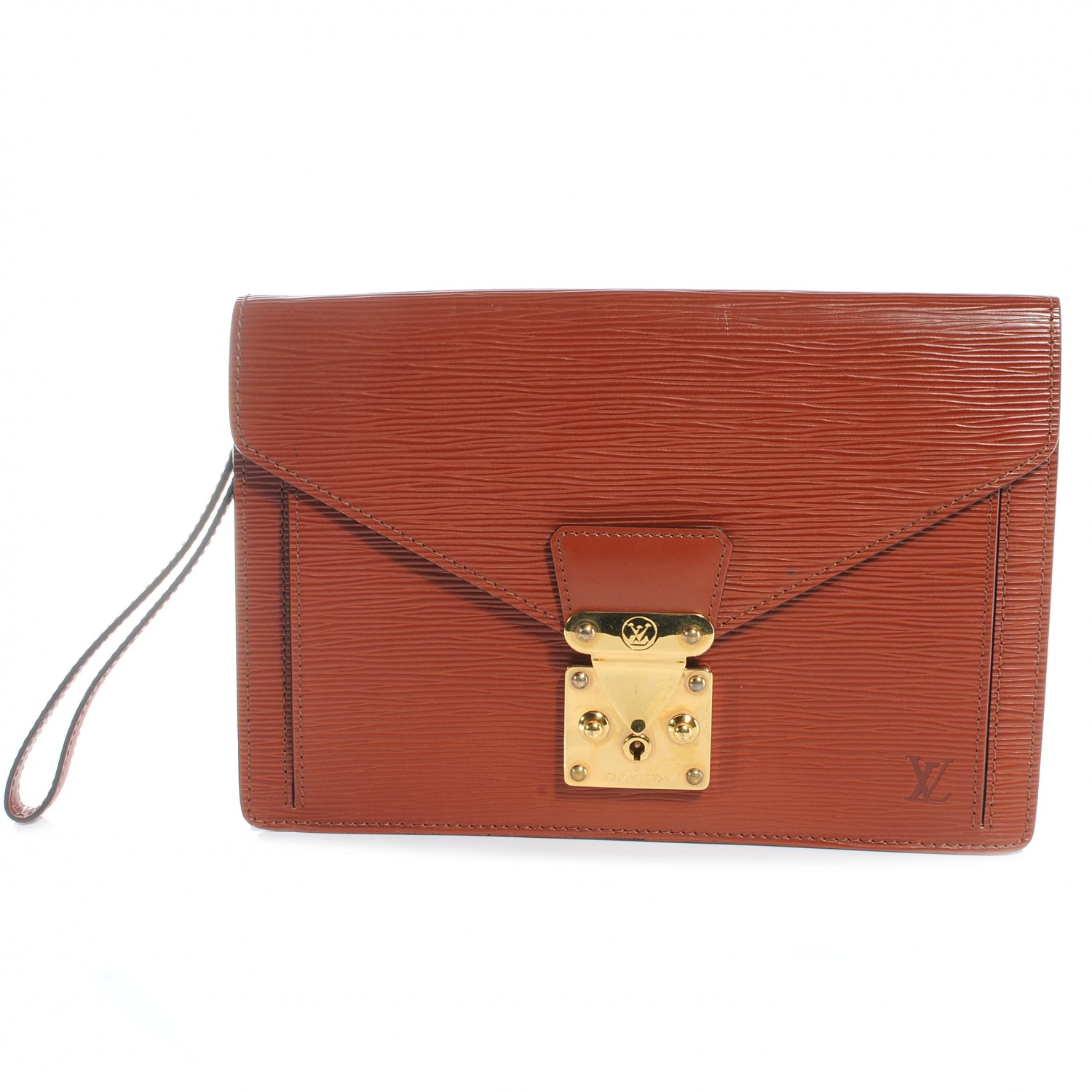Louis Vuitton Epi Sellier Dragonne Pochette Fawn 1 of 9