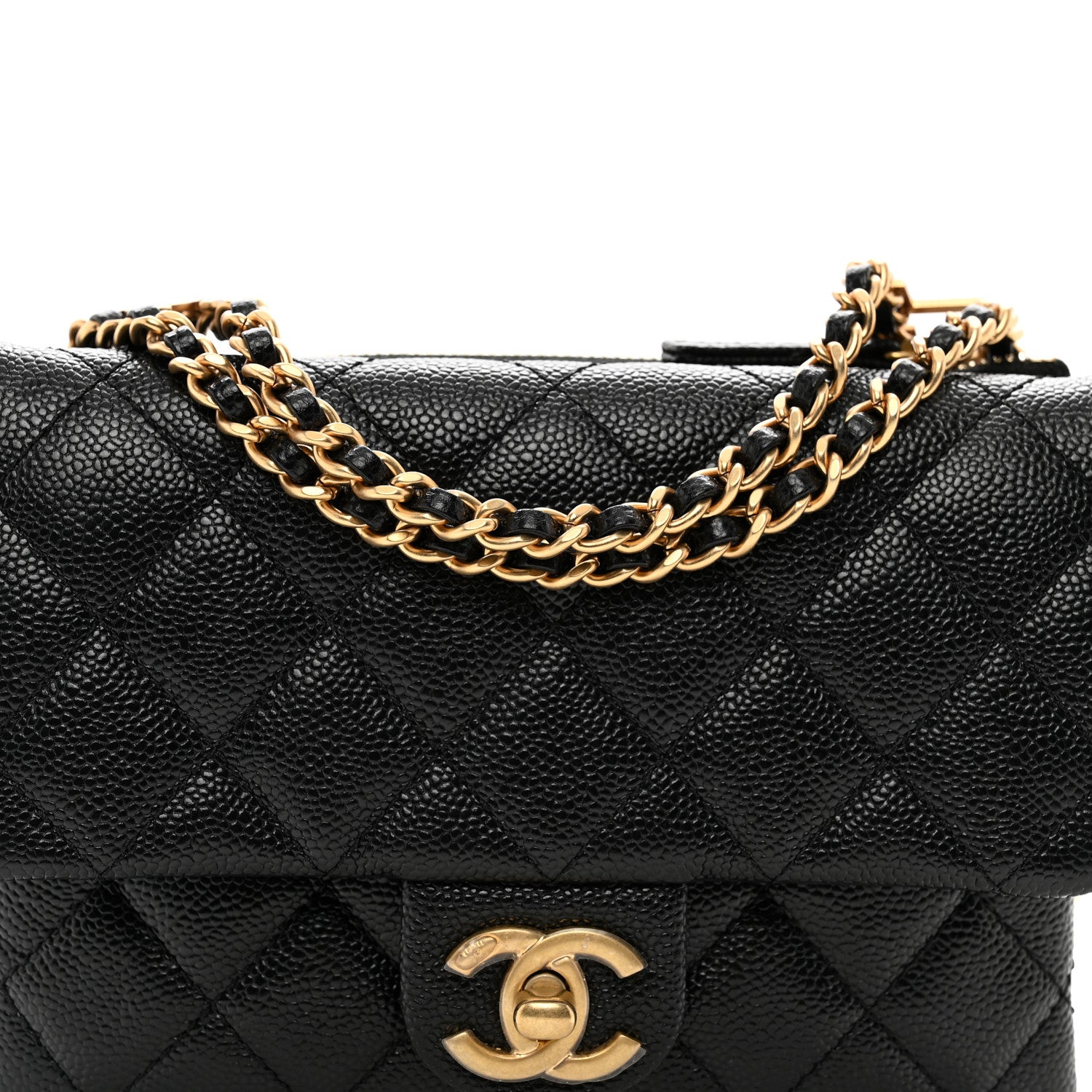 Chanel Shiny Caviar Pick Me Up Flap Belt Bag Black 5 of 11