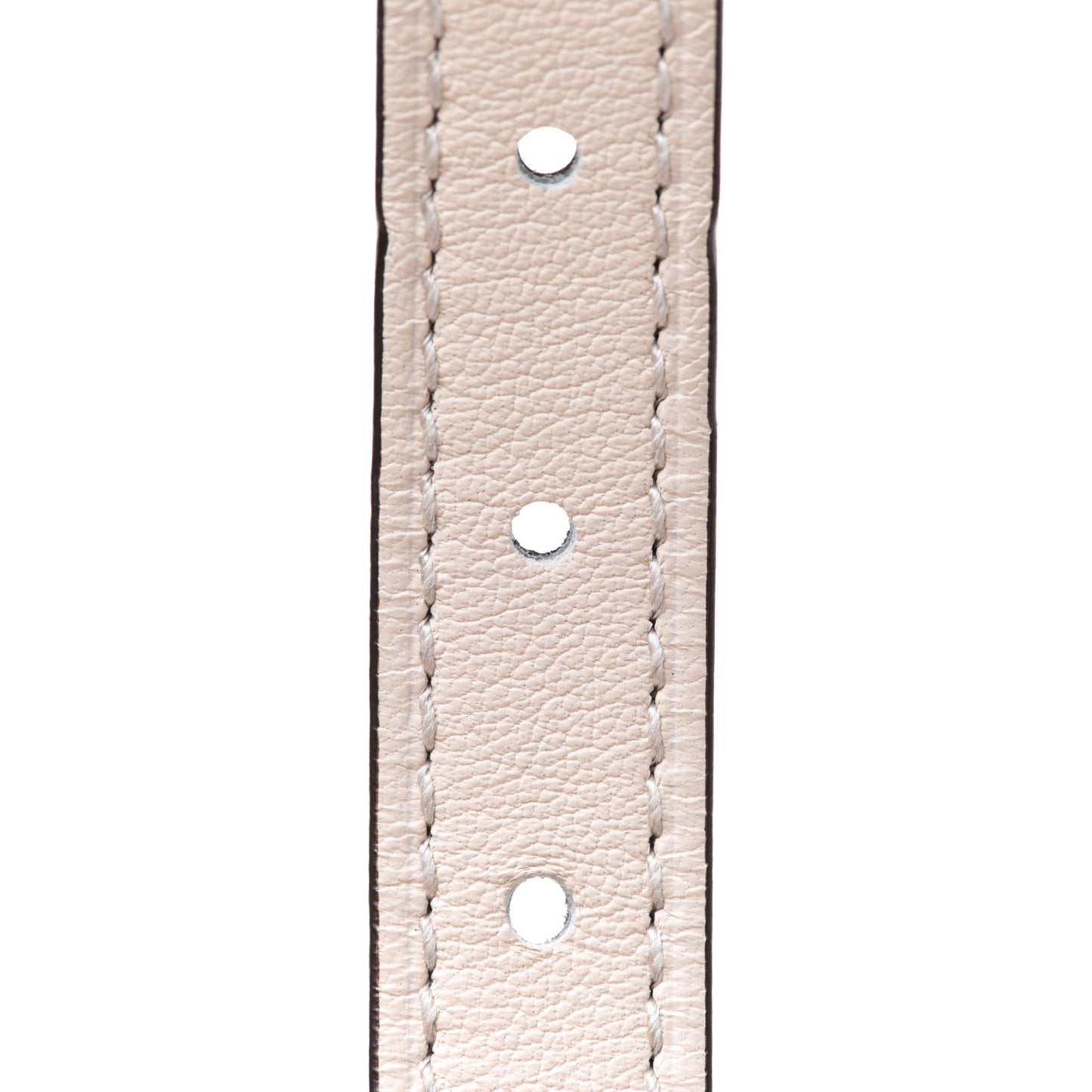 Swift Epsom Lacquered Metal 13mm Au Carre Double H Belt 70 White Black