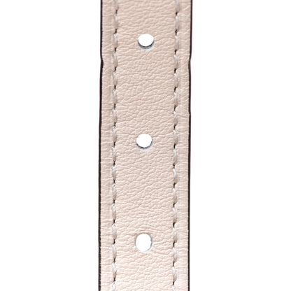 Hermes Swift Epsom Lacquered Metal 13mm Au Carre Double H Belt 70 White Black 6 of 8