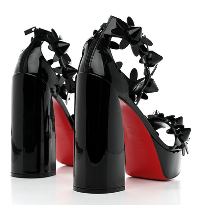 Christian Louboutin Patent Daisy Spikes Alta 130 Platform Sandals 39.5 Black 4 of 8