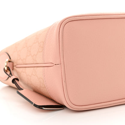 Gucci GG Supreme Monogram Textured Dollar Calfskin Web Small Ophidia Bucket Shoulder Bag Rose Pink 9 of 10