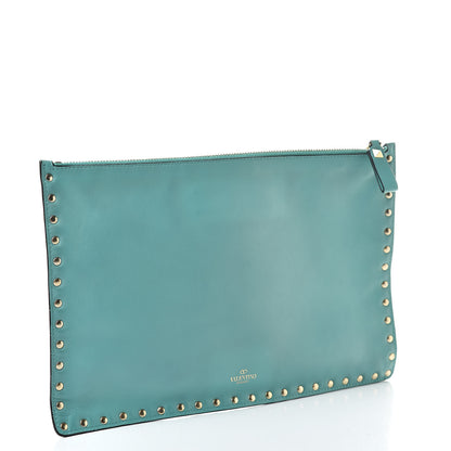 Valentino Garavani Vitello Large Rockstud Zip Pouch Colibri 3 of 7